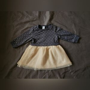 Old Navy Black and Gold Kids Dress
